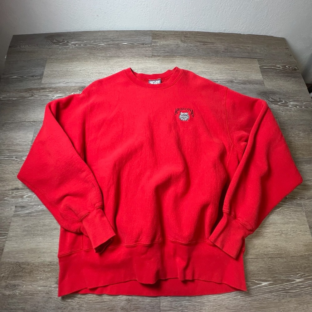 Lee Sport Arizona Wildcats Sweatshirt Mens XL Red Vintage Crewneck‎ Made in USA